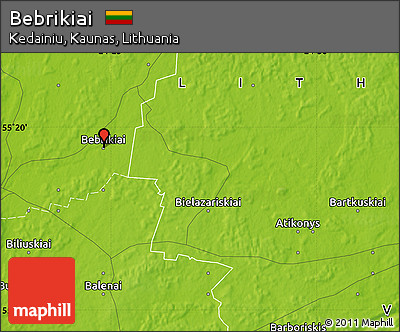Physical Map of Bebrikiai