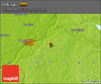 Physical Map of Inkilai