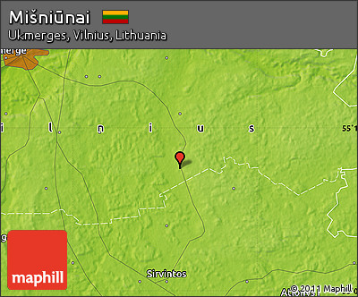 Physical Map of Mišniūnai