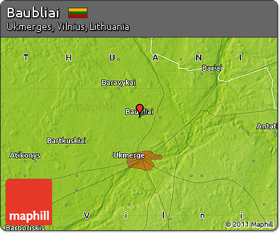 Physical Map of Baubliai