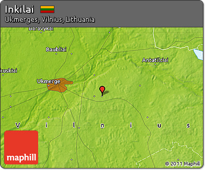 Physical Map of Inkilai