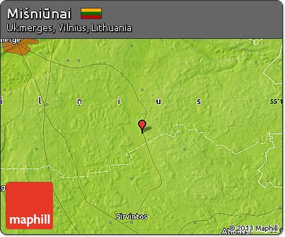 Physical Map of Mišniūnai