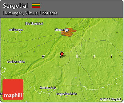 Physical Map of Sargeliai