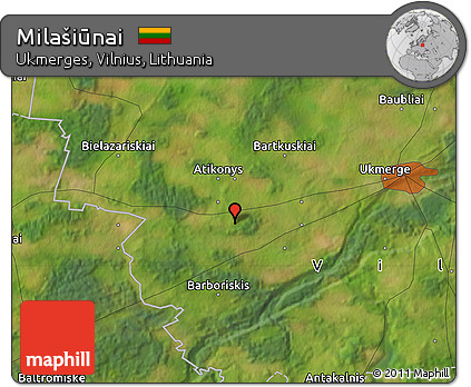 Satellite Map of Milašiūnai