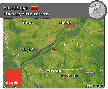 Satellite Map of Savidonys