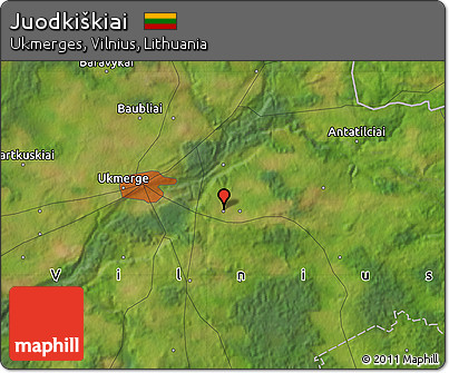 Satellite Map of Juodkiškiai