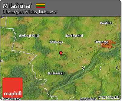Satellite Map of Milašiūnai