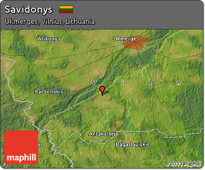 Satellite Map of Savidonys