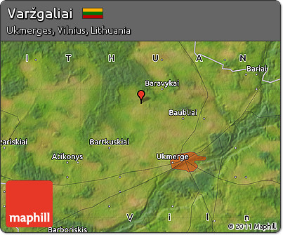 Satellite Map of Varžgaliai