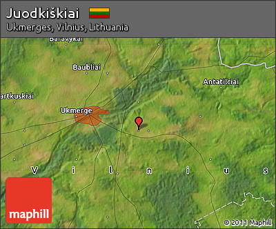 Satellite Map of Juodkiškiai