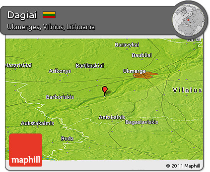 Physical Panoramic Map of Dagiai
