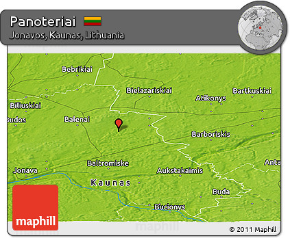 Physical Panoramic Map of Panoteriai