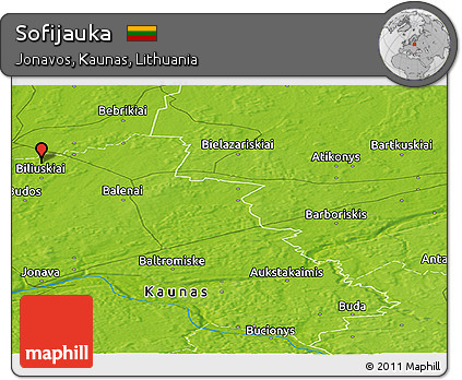 Physical Panoramic Map of Sofijauka