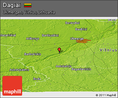 Physical Panoramic Map of Dagiai
