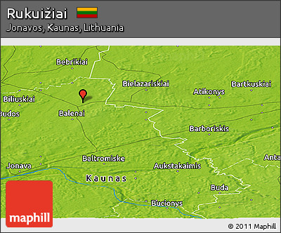 Physical Panoramic Map of Rukuižiai