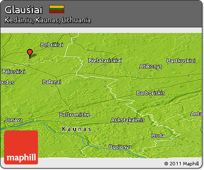 Physical Panoramic Map of Glaušiai