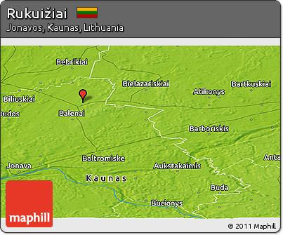 Physical Panoramic Map of Rukuižiai