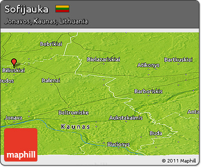 Physical Panoramic Map of Sofijauka