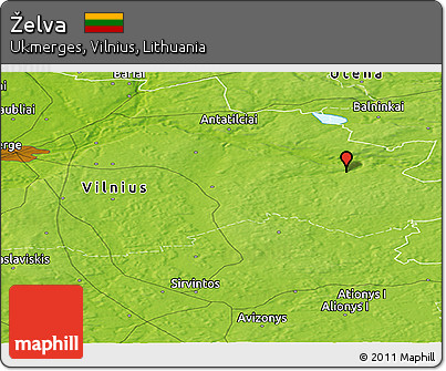 Physical Panoramic Map of Želva