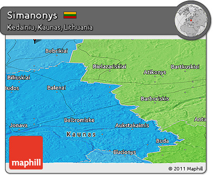 Political Panoramic Map of Simanonys