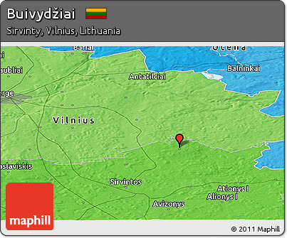 Political Panoramic Map of Buivydžiai