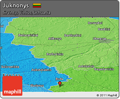 Political Panoramic Map of Juknonys