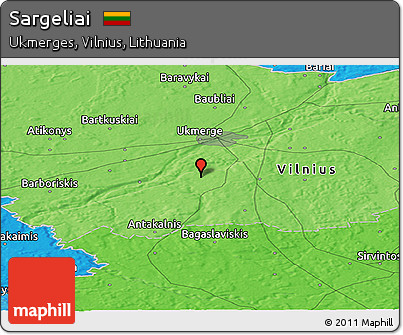 Political Panoramic Map of Sargeliai