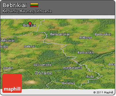 Satellite Panoramic Map of Bebrikiai