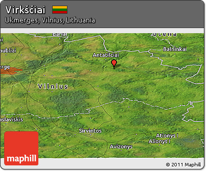 Satellite Panoramic Map of Virkščiai