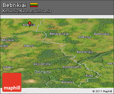 Satellite Panoramic Map of Bebrikiai