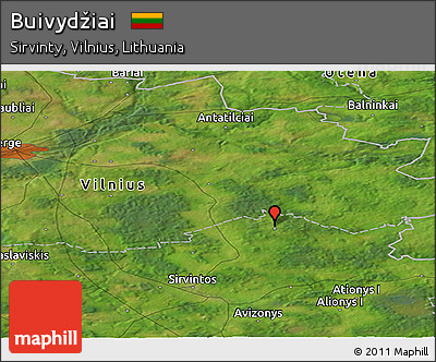 Satellite Panoramic Map of Buivydžiai