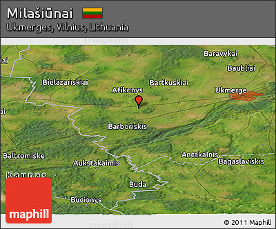 Satellite Panoramic Map of Milašiūnai