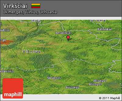Satellite Panoramic Map of Virkščiai