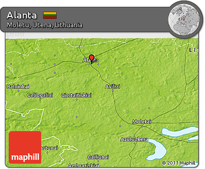 Physical 3D Map of Alanta