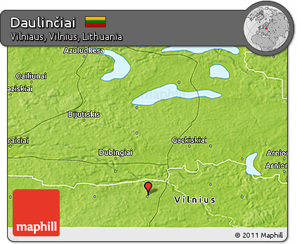 Physical 3D Map of Daulinčiai