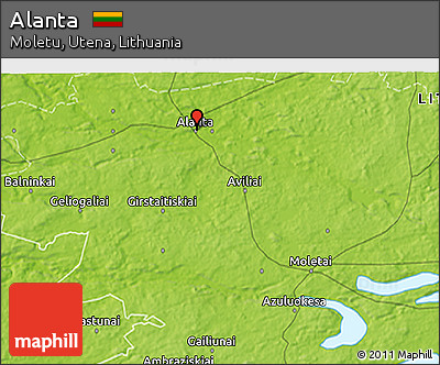 Physical 3D Map of Alanta