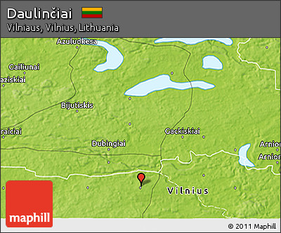 Physical 3D Map of Daulinčiai