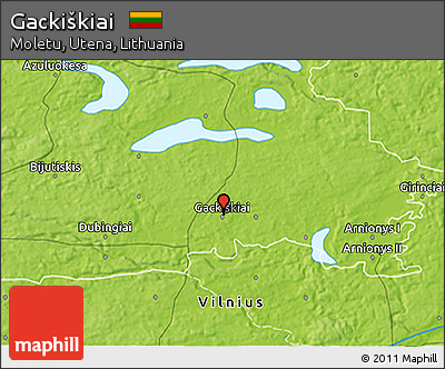 Physical 3D Map of Gackiškiai
