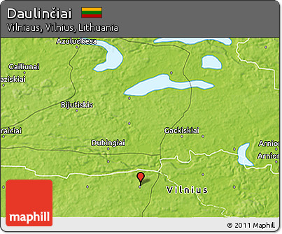 Physical 3D Map of Daulinčiai