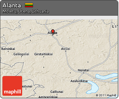 Shaded Relief 3D Map of Alanta