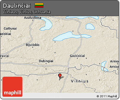Shaded Relief 3D Map of Daulinčiai