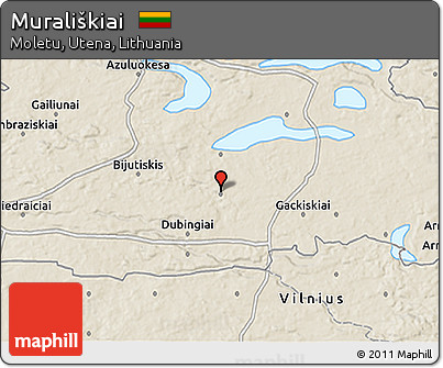 Shaded Relief 3D Map of Murališkiai