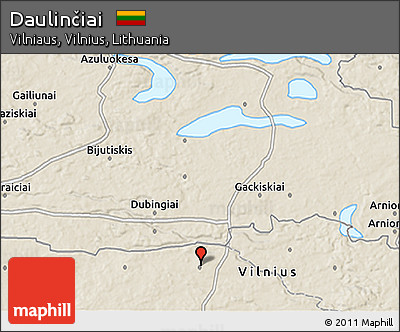 Shaded Relief 3D Map of Daulinčiai