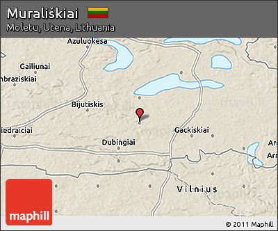 Shaded Relief 3D Map of Murališkiai