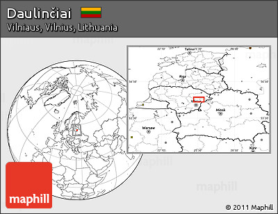 Blank Location Map of Daulinčiai