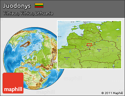 Physical Location Map of Juodonys