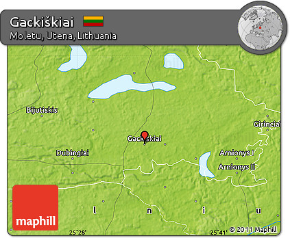 Physical Map of Gackiškiai