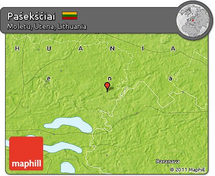 Physical Map of Pašekščiai