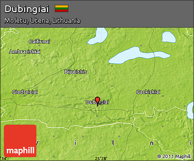 Physical Map of Dubingiai