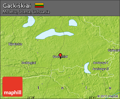 Physical Map of Gackiškiai